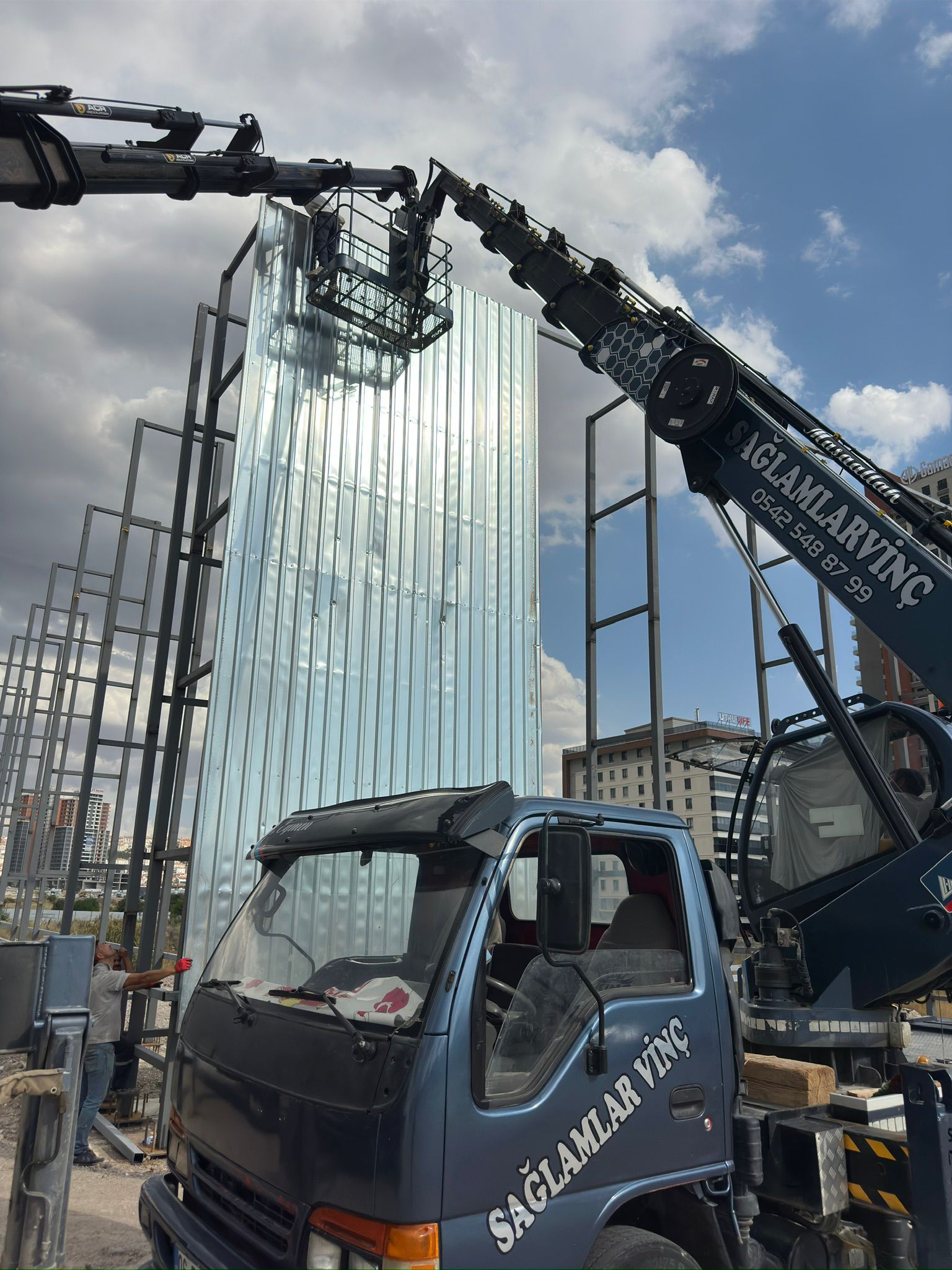 Ankara 35 tonluk vinç Projesi - Sağlamlar Vinç Hizmetleri